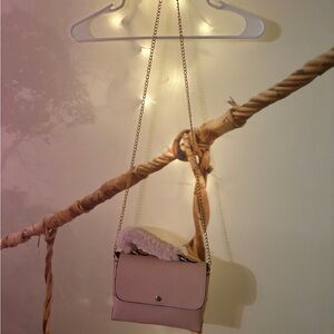 Little pink bag with fur handle